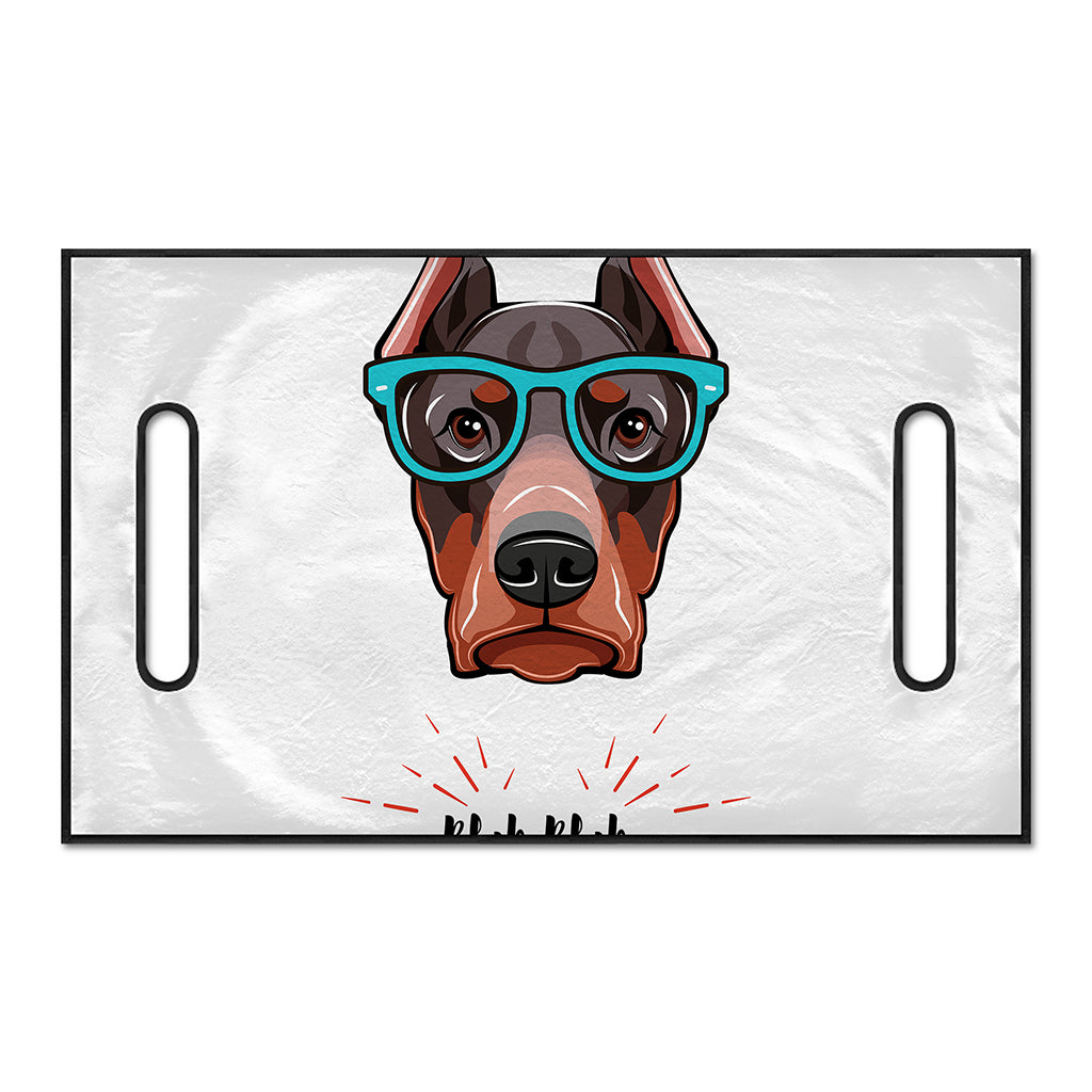 Dobermann With Glasses Print Golf Cart Seat Cover