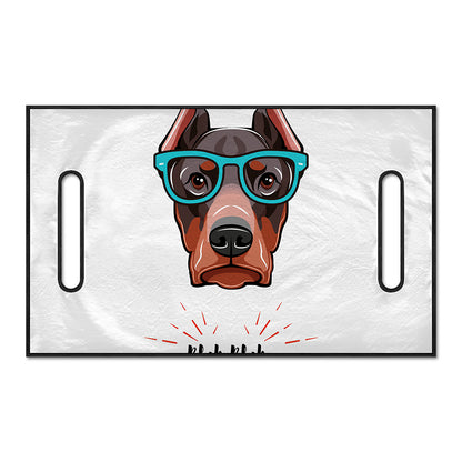 Dobermann With Glasses Print Golf Cart Seat Cover