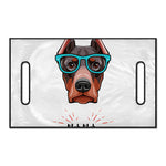 Dobermann With Glasses Print Golf Cart Seat Cover