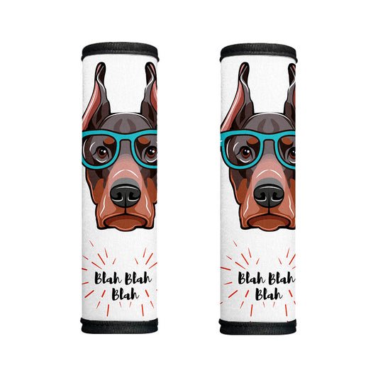 Dobermann With Glasses Print Handle Covers