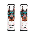 Dobermann With Glasses Print Handle Covers