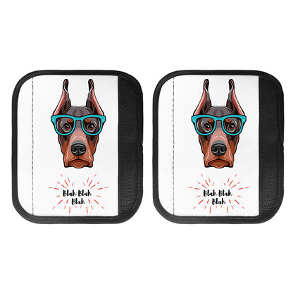 Dobermann With Glasses Print Handle Covers