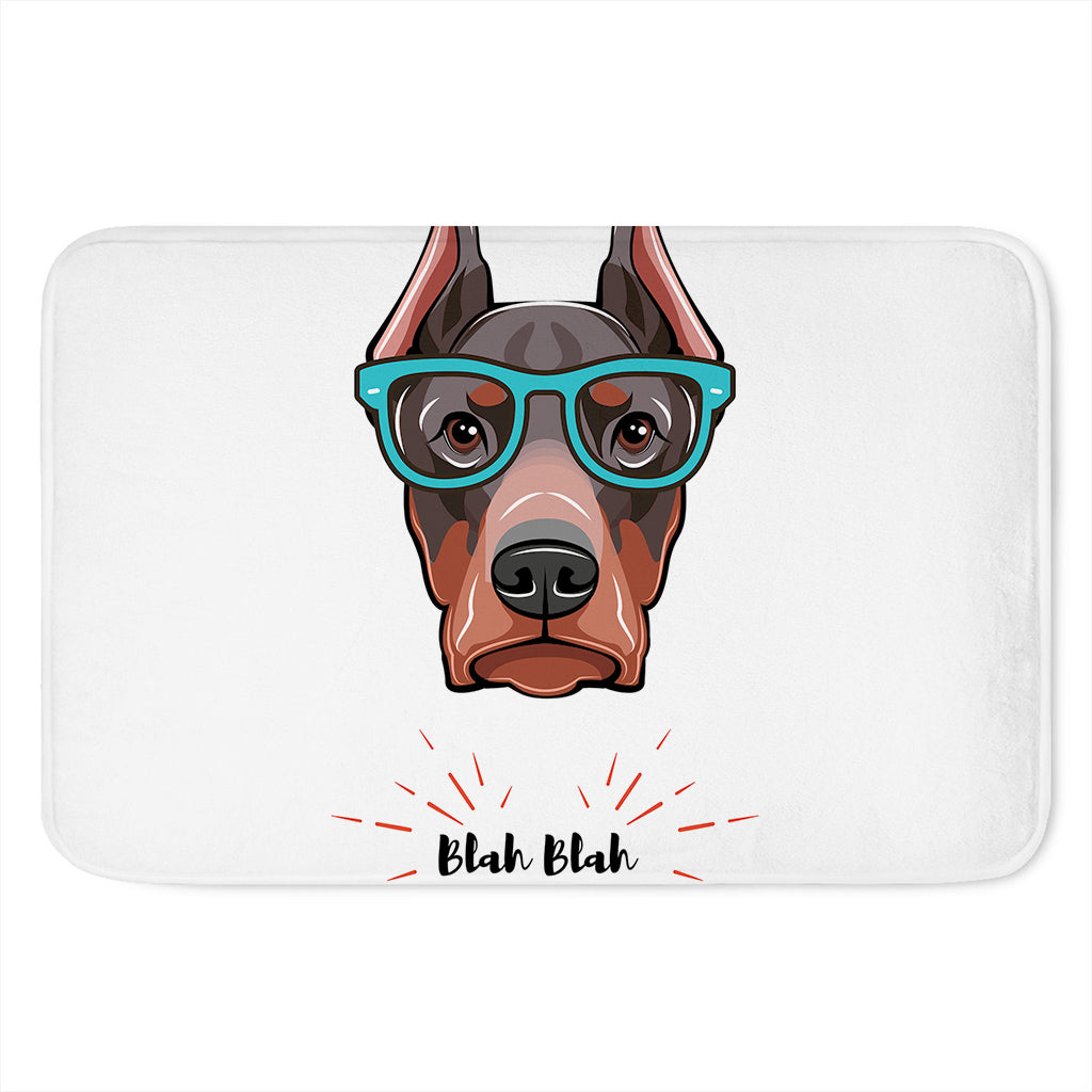 Dobermann With Glasses Print Indoor Door Mat