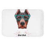 Dobermann With Glasses Print Indoor Door Mat