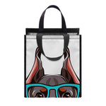 Dobermann With Glasses Print Insulated Lunch Tote