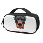 Dobermann With Glasses Print Insulin Cooler Travel Case