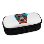 Dobermann With Glasses Print Insulin Cooler Travel Case