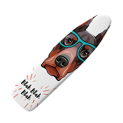 Dobermann With Glasses Print Ironing Board Cover