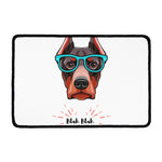 Dobermann With Glasses Print Kitchen Mat