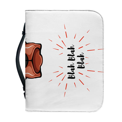 Dobermann With Glasses Print Leather Bible Cover