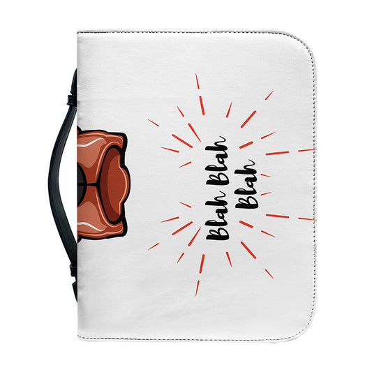 Dobermann With Glasses Print Leather Bible Cover