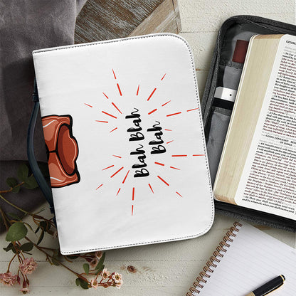 Dobermann With Glasses Print Leather Bible Cover