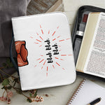 Dobermann With Glasses Print Leather Bible Cover