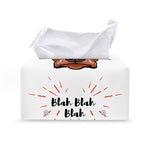Dobermann With Glasses Print Leather Tissue Box Cover