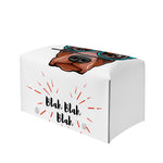 Dobermann With Glasses Print Leather Tissue Box Cover