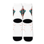 Dobermann With Glasses Print Long Socks