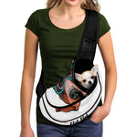Dobermann With Glasses Print Pet Sling Carrier
