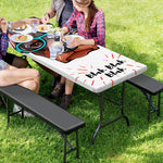 Dobermann With Glasses Print Picnic Table Cover