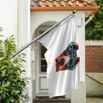 Dobermann With Glasses Print Polyester Flag