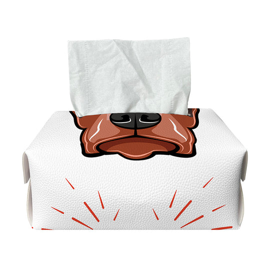 Dobermann With Glasses Print Rectangle Tissue Box Cover