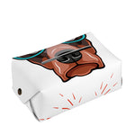 Dobermann With Glasses Print Rectangle Tissue Box Cover