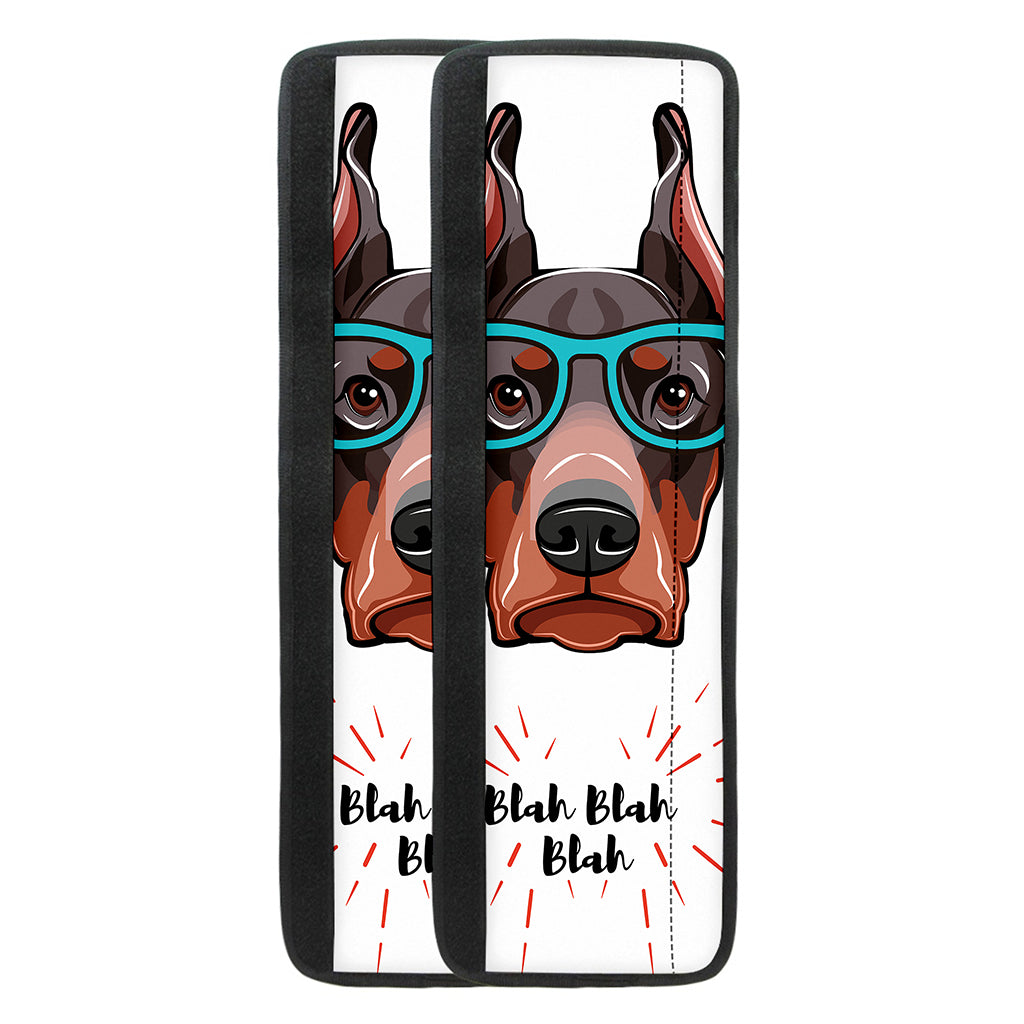 Dobermann With Glasses Print Refrigerator Handle Covers