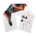Dobermann With Glasses Print Scarf