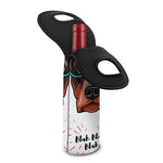 Dobermann With Glasses Print Single Neoprene Wine Tote