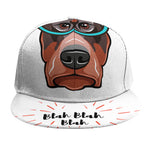 Dobermann With Glasses Print Snapback Cap