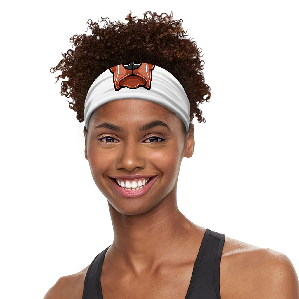 Dobermann With Glasses Print Sports Headband