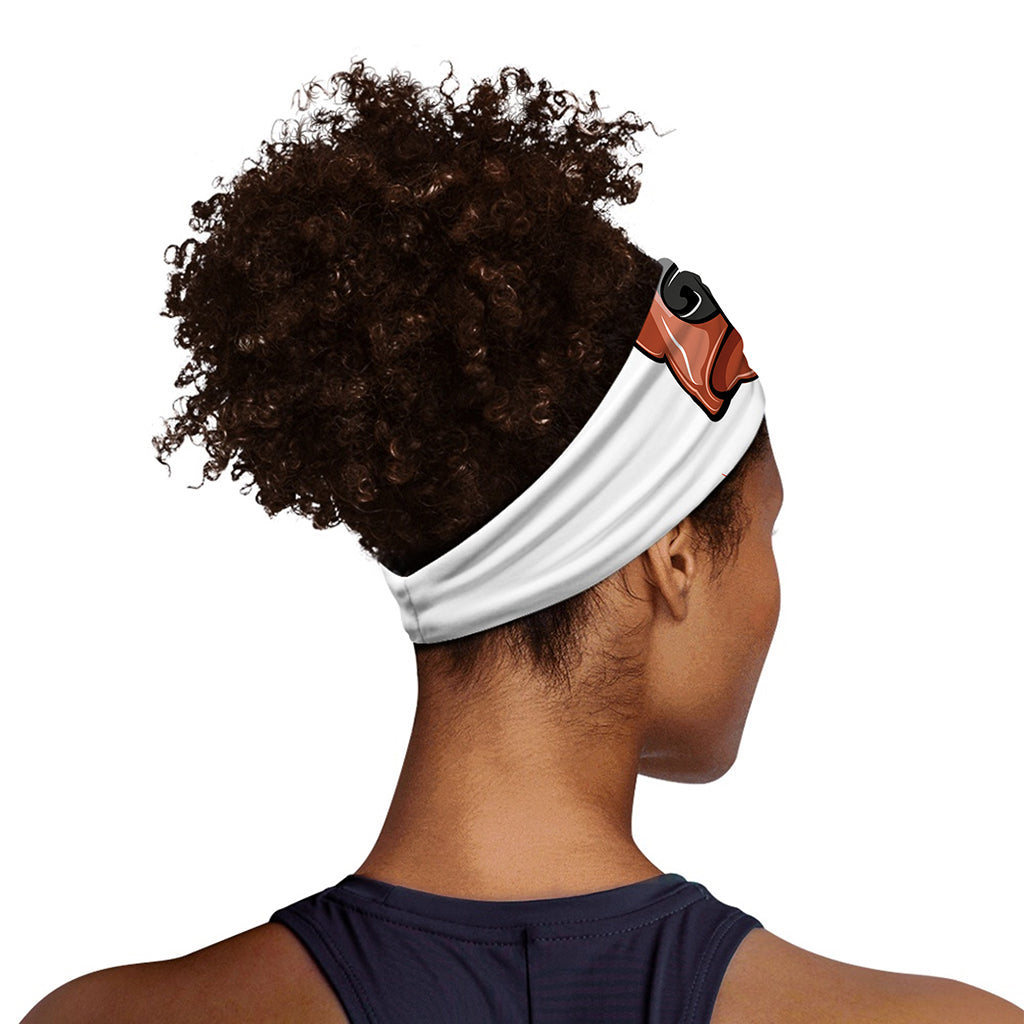 Dobermann With Glasses Print Sports Headband