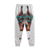 Dobermann With Glasses Print Sweatpants