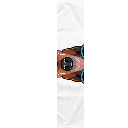 Dobermann With Glasses Print Table Runner