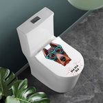Dobermann With Glasses Print Toilet Lid Cover