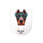 Dobermann With Glasses Print Toilet Lid Cover