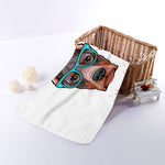 Dobermann With Glasses Print Towel