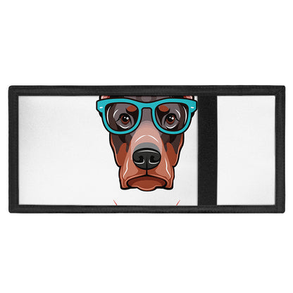 Dobermann With Glasses Print Trifold Wallet