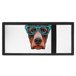 Dobermann With Glasses Print Trifold Wallet