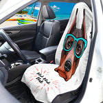 Dobermann With Glasses Print Waterproof Car Seat Cover