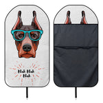 Dobermann With Glasses Print Waterproof Car Seat Cover