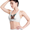 Dobermann With Glasses Print Women's Sports Bra