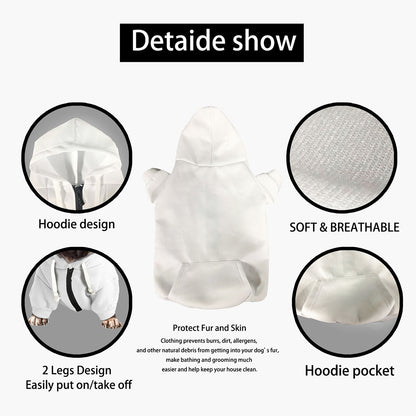 White And Orange Argyle Pattern Print Dog Zip Up Hoodie