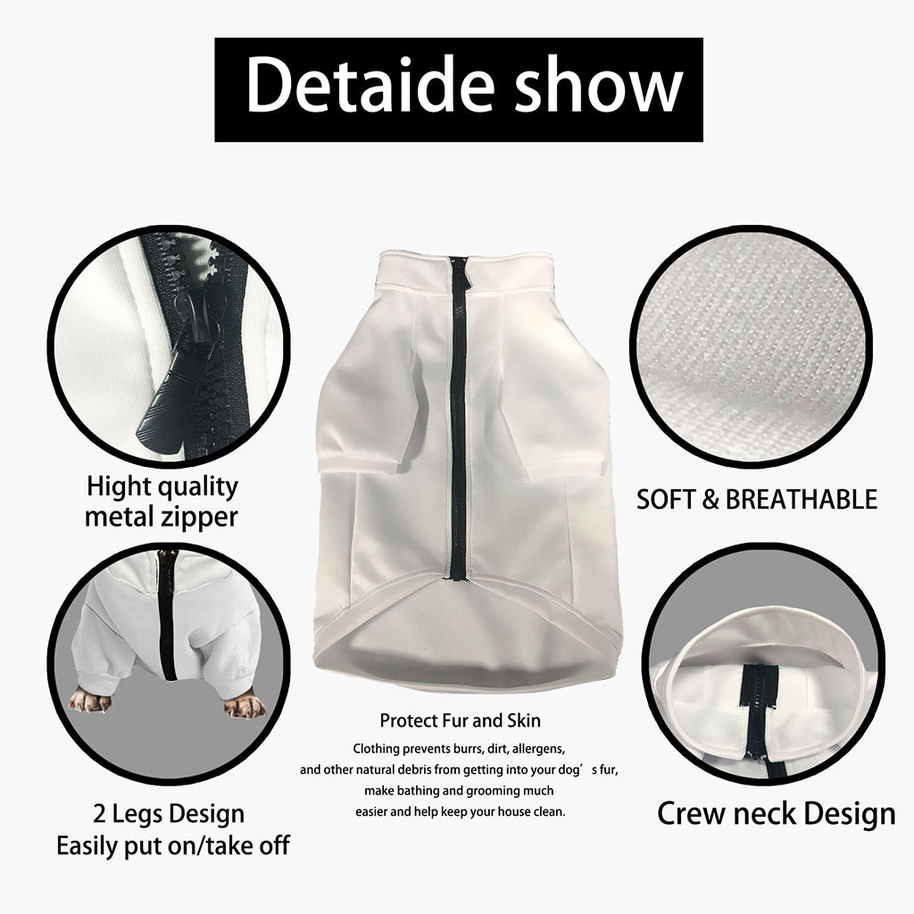 Flaming Sun Print Dog Zip Up Jacket