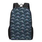 Dolphin Dot Pattern Print 17 Inch Backpack