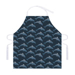 Dolphin Dot Pattern Print Adjustable Apron