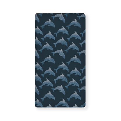 Dolphin Dot Pattern Print Baby Crib Sheet