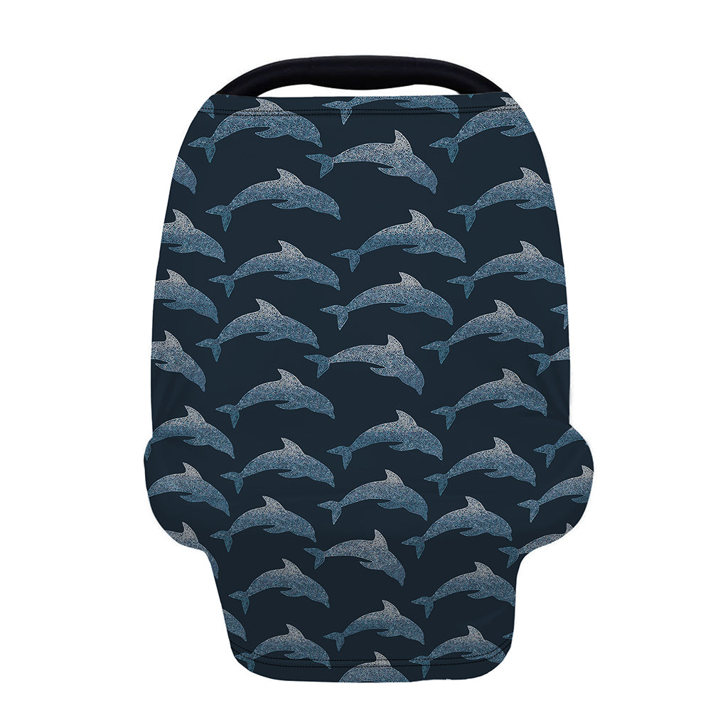 Dolphin Dot Pattern Print Baby Seat Cover