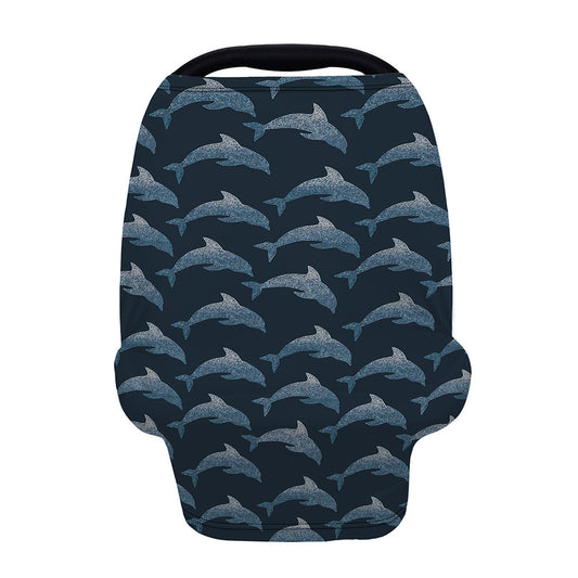 Dolphin Dot Pattern Print Baby Seat Cover