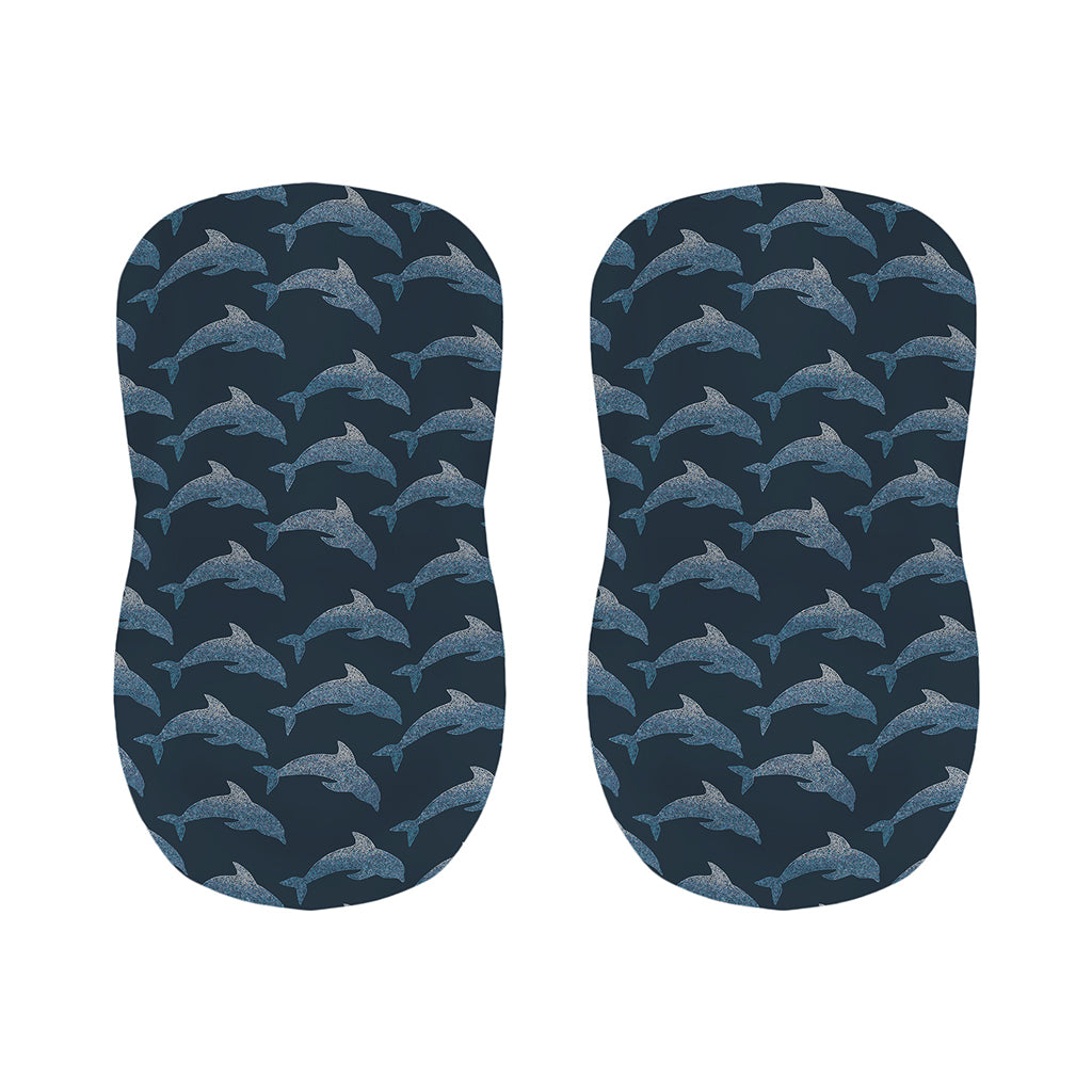 Dolphin Dot Pattern Print Bar Stool Covers