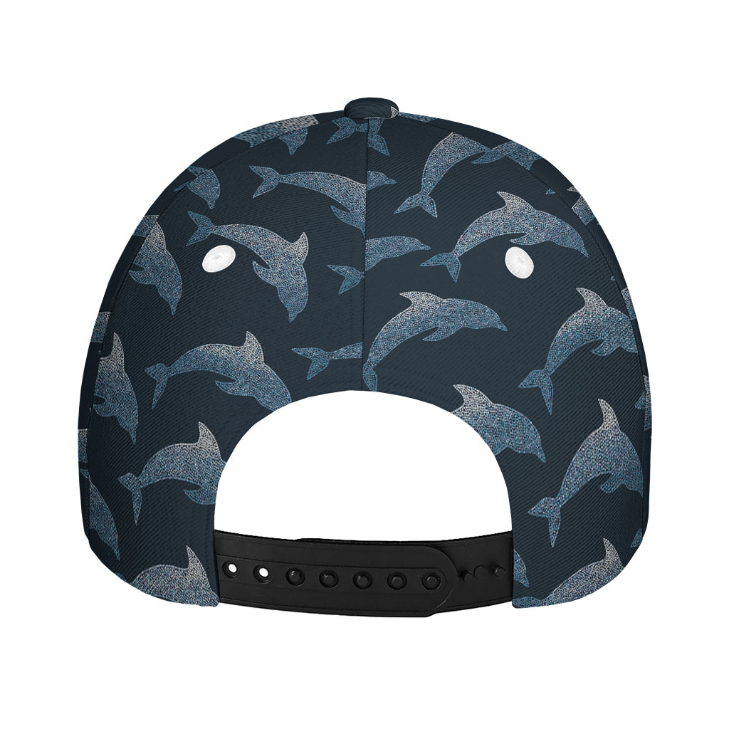 Dolphin Dot Pattern Print Baseball Cap